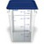 Carlisle 1195607 22 Qt. Clear with Blue Print Polycarbonate Squares Food Storage Container