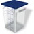 Carlisle 1195607 22 Qt. Clear with Blue Print Polycarbonate Squares Food Storage Container