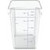 Carlisle 1195607 22 Qt. Clear with Blue Print Polycarbonate Squares Food Storage Container