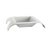 CAC China FSB-120 40 Oz. Super White Porcelain Square Fashion Bridge Serving Bowl (4 Each Per Case)