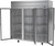 Beverage Air HRS3HC-1G 78" W Three-Section Glass Door Reach-In Horizon Series Refrigerator