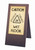 Cal-Mil 852-52 12"W x 17-1/2"D x 22"H Wood Westport "Wet Floor" Sign