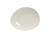 Tuxton AMU-650 Ceramic Pearl White Free form Ellipse Plate (2 Dozen Per Case)