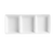 CAC China CN-D3 2 Oz. Super White Porcelain Rectangular CN Divided Sauce Dish (3 Dozen Per Case)