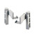 Cambro CPCC8480 Left & Right Speckled Gray Camshelving Premium Corner Connector Set (1 Set)