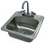 Advance Tabco DI-1-1515-X 15" W x 15" D x 6" H 20 Gauge 304 Stainless Steel 1-Compartment Special Value Drop-In Sink