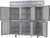 Beverage Air HRS3HC-1HS 78" W Three-Section Solid Door Reach-In Horizon Series Refrigerator