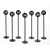 American Metalcraft NSB40 2" Dia Black Stainless Steel Set of 10 Number Stand