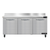 Continental Refrigerator SW72NBS 72"W Three Door Stainless Steel Work Top Refrigerator With 5 1/2" Backsplash