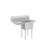 Atosa SS1818D11L18 Mixrite 38.5" W 18 Gauge Stainless Steel 1-Compartment Sink
