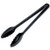 Winco CVST-12K 12" Polycarbonate Black Serving Tong