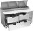 Beverage Air DPD67HC-4 67" W Two-Section Pizza Top Refrigerated Counter