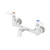 T&S Brass B-0672-POL Service Sink Faucet 8" centers 4-5/16" from wall to center of outlet