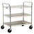 Lakeside 489 20" W 500 Lbs. Chrome Plated Solid 3-Shelf with Push Handles Utility Cart