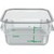 Carlisle 1195007 2 Qt. Clear with Green Print Squares Food Storage Container