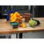 Carlisle 1195007 2 Qt. Clear with Green Print Squares Food Storage Container