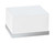Cal-Mil 3026-55 12"W x 10"D x 6-1/2"H Rectangular White Stainless Steel Luxe Display Riser