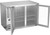 Beverage Air BB48HC-FG-S 48" W Stainless Steel Two-Section Glass Door Refrigerated Food Rated Back Bar Storage Cabinet - 115 Volts