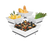 Cal-Mil SR1010-13 19"W x 19"D x 11"H Square Black Melamine Gourmet Quad Bowl Display