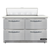Continental Refrigerator SW48N10C-FB-D 48" W Two-Section Four Drawer Sandwich Unit