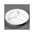 Carlisle KL20302 8 3/4" Dia. Plastic White Round Kingline 3-Compartment Plate