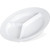 Carlisle KL20302 8 3/4" Dia. Plastic White Round Kingline 3-Compartment Plate