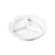 Carlisle KL20302 8 3/4" Dia. Plastic White Round Kingline 3-Compartment Plate