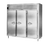 Traulsen RHT332NUT-FHS 76.31" W Stainless Steel Solid Doors Reach-In Spec-Line Refrigerator - 115 Volts