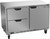 Beverage Air UCRD48AHC-2 48"W Two-Section Reach-In Undercounter Refrigerator