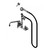 T&S Brass B-2308 Spray Assembly wall mount mixing faucet with 8"