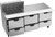 Beverage Air SPED72HC-12M-6 72" W Three-Section Six Drawer Mega Top Refrigerated Counter