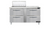 Continental Refrigerator D60N12M-D 60" W Two-Section Four Drawer Designer Line Mighty Top Sandwich Unit