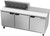 Beverage Air SPE72HC-10 72" W Three-Section Three Door Sandwich Top Refrigerated Counter