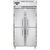 Continental Refrigerator D2RSESNSSHD 36.25" W Two-Section Stainless Steel Door Reach-In Designer Slim Line Refrigerator