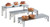 Cal-Mil 3418-7 20"W x 8"D x 7"H Rectangular Metal Industrial Riser