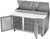 Beverage Air DP60HC 60" W Two-Section Two Door Two Door Pizza Top Refrigerated Counter