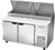 Beverage Air DP60HC 60" W Two-Section Two Door Two Door Pizza Top Refrigerated Counter