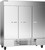 Beverage Air HBR72HC-1 75" W Three-Section Solid Door Reach-In Horizon Series Refrigerator