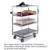 Lakeside 561 54.5" W Stainless Steel 4-Shelf Open Tray Truck with Push Handle