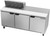 Beverage Air SPE72HC-08 72" W Three-Section Three Door Sandwich Top Refrigerated Counter