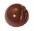 Matfer Bourgeat 380163 Chocolate Mold Striped Half Circles 0.5" H x 1.67" Dia. Polycarbonate