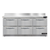 Continental Refrigerator SW72NBS-FB-D 72"W Six Drawer Stainless Steel Work Top Refrigerator With 5 1/2"H Backsplash