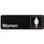 Winco SGN-312 9"W x 3"H Black Information Sign