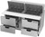 Beverage Air SPED60HC-24M-4 60" W Two-Section Four Drawer Mega Top Refrigerated Counter