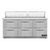 Continental Refrigerator D72N18C-FB-D 72" W Three-Section Six Drawer Designer Line Sandwich Unit
