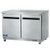 Arctic Air AUC48F 10.1 Cu. Ft. Stainless Steel Two Door Reach-In Undercounter Work Top Freezer - 115 Volts