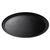 Cambro 2500CT110 19.25" x 23.13" Fiberglass Black Oval Camtread Serving Tray - 6/Case