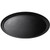 Cambro 2500CT110 19.25" x 23.13" Fiberglass Black Oval Camtread Serving Tray - 6/Case