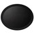 Cambro 2500CT110 19.25" x 23.13" Fiberglass Black Oval Camtread Serving Tray - 6/Case