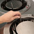 Lakeside 955 Adjust-a-Fit 7.5" Dia. Round Stainless Steel 3-Tube Cabinet Heated Mobile Dish Dispenser